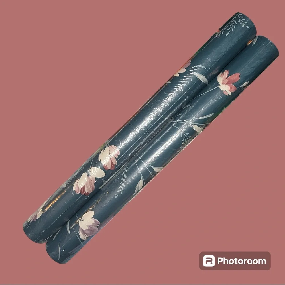 2 vintage warner co revetement mural floral wallpaper double roll